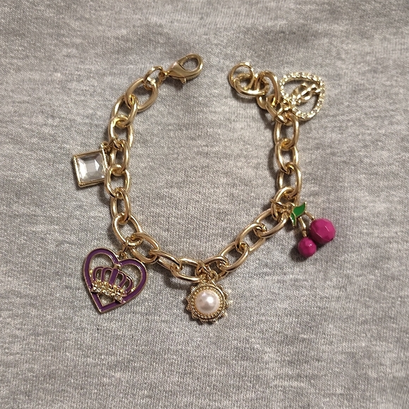 Juicy Couture Gold and Pink Charm Bracelet - Picture 4 of 13